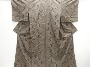 流水模様織り出し本場泥大島紬着物(7マルキ)